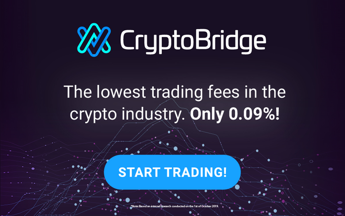 Choose CryptoBridge — one of the cheapest and most transparent ways to trade!