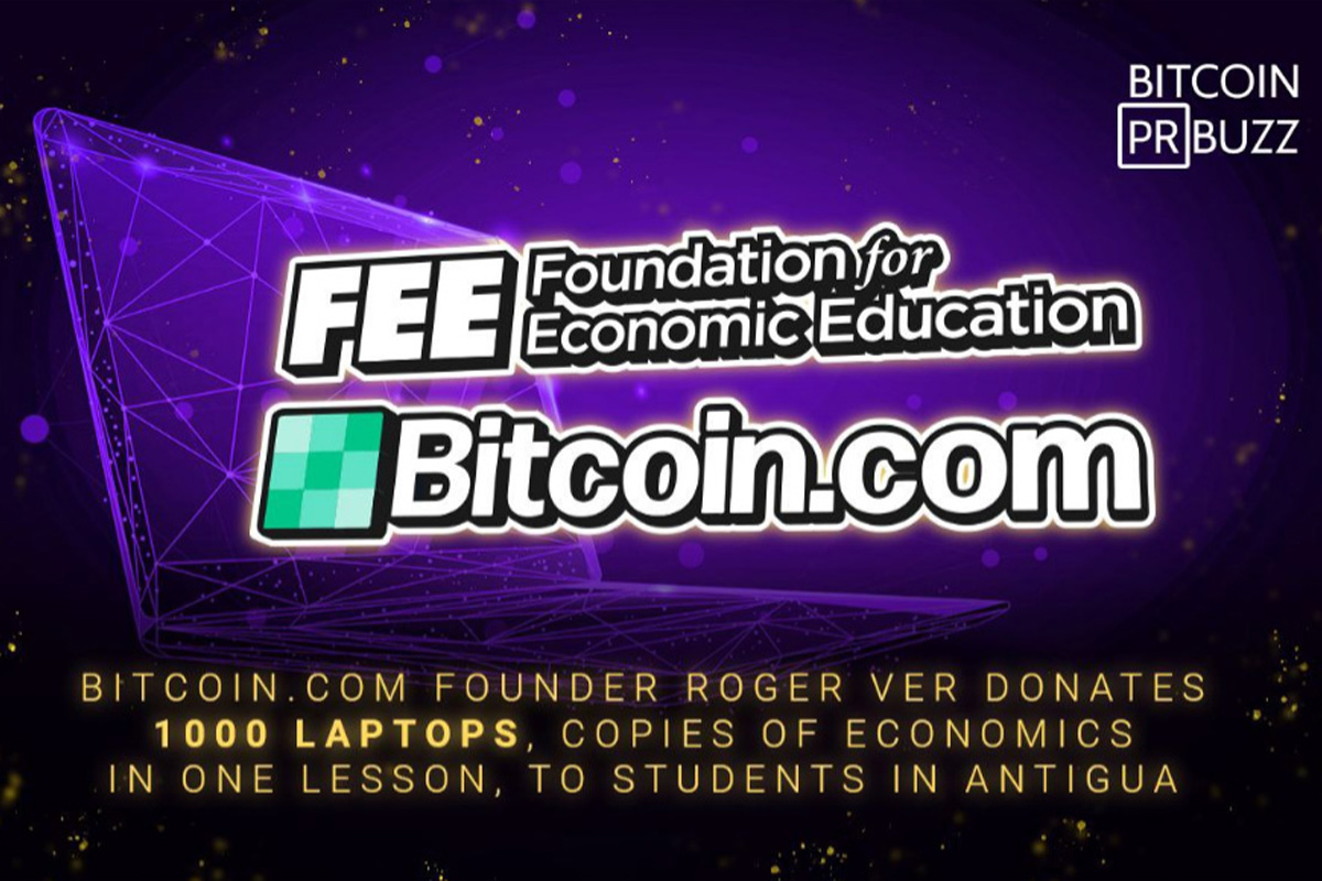 Bitcoin.com Founder Roger Ver Donates 1000 Laptops, Copies of Economics in One Lesson, to Students in Antigua