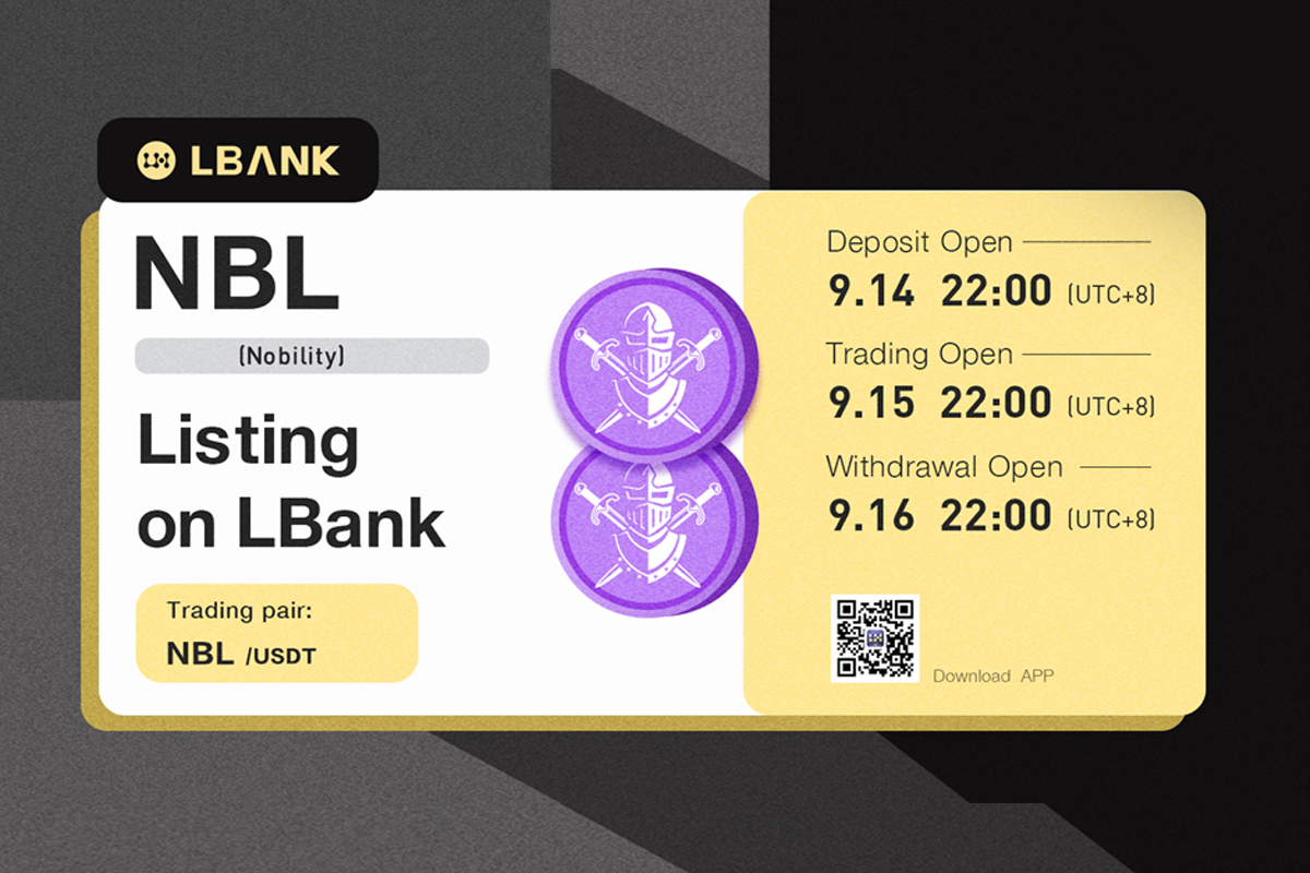 LBank Exchange Will List NBL (Nobility) on September 15, 2021