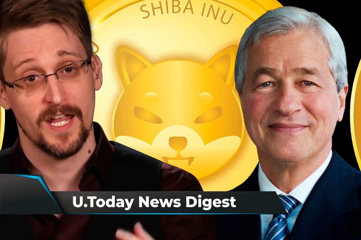 SHIB Recovers After Major Retrace, Snowden Calls JPMorgan CEO “Boomer,” 500,000 Ethereum Have Been Burned: Crypto News Digest by U.Today