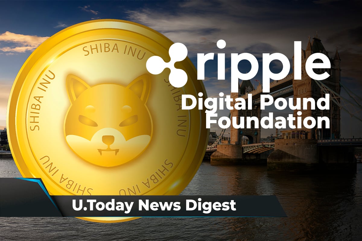 SHIB’s Volumes Reach Post-Pump Values, Ripple Becomes Part of Digital Pound Foundation: Crypto News Digest by U.Today