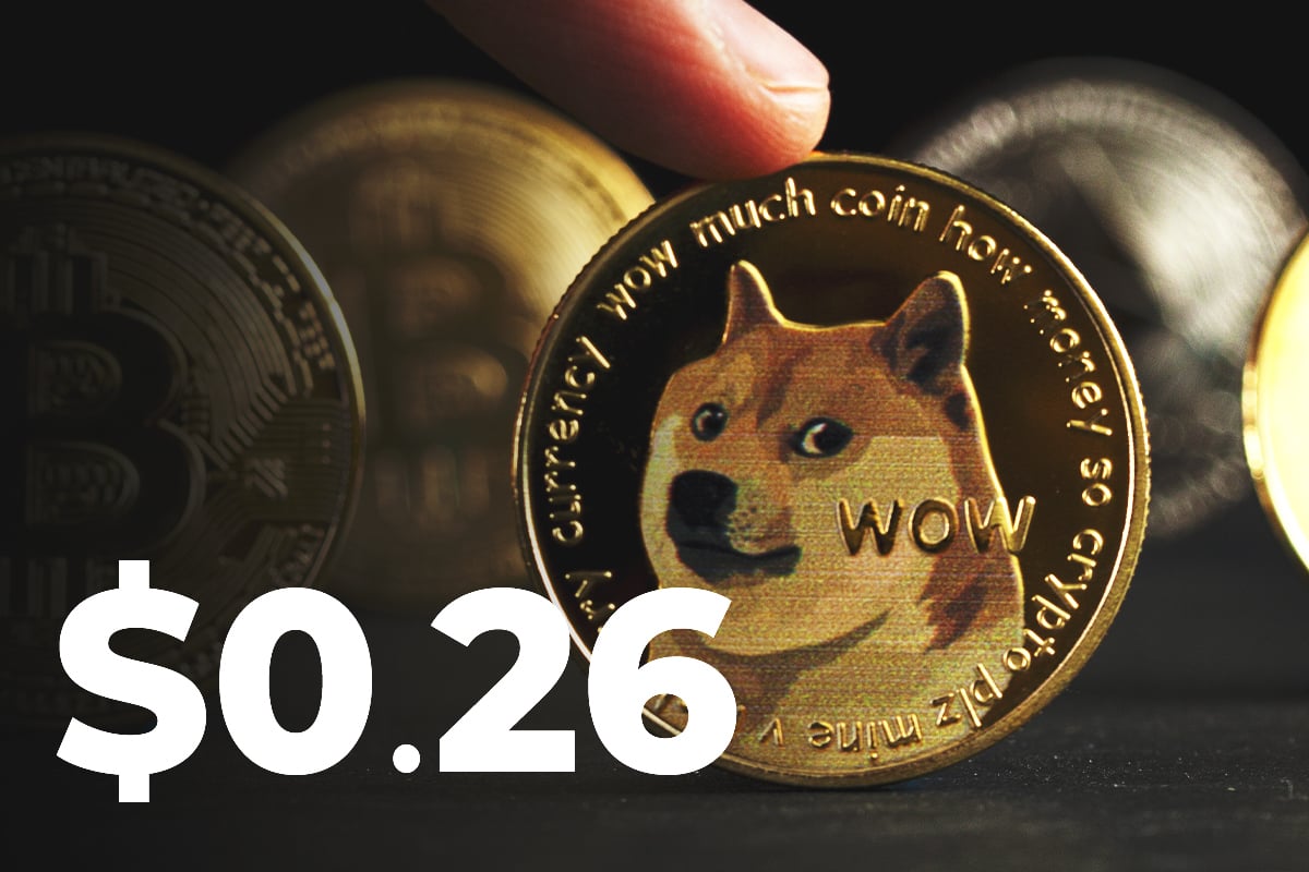 DOGE Over 12% Up, Trading at $0.26