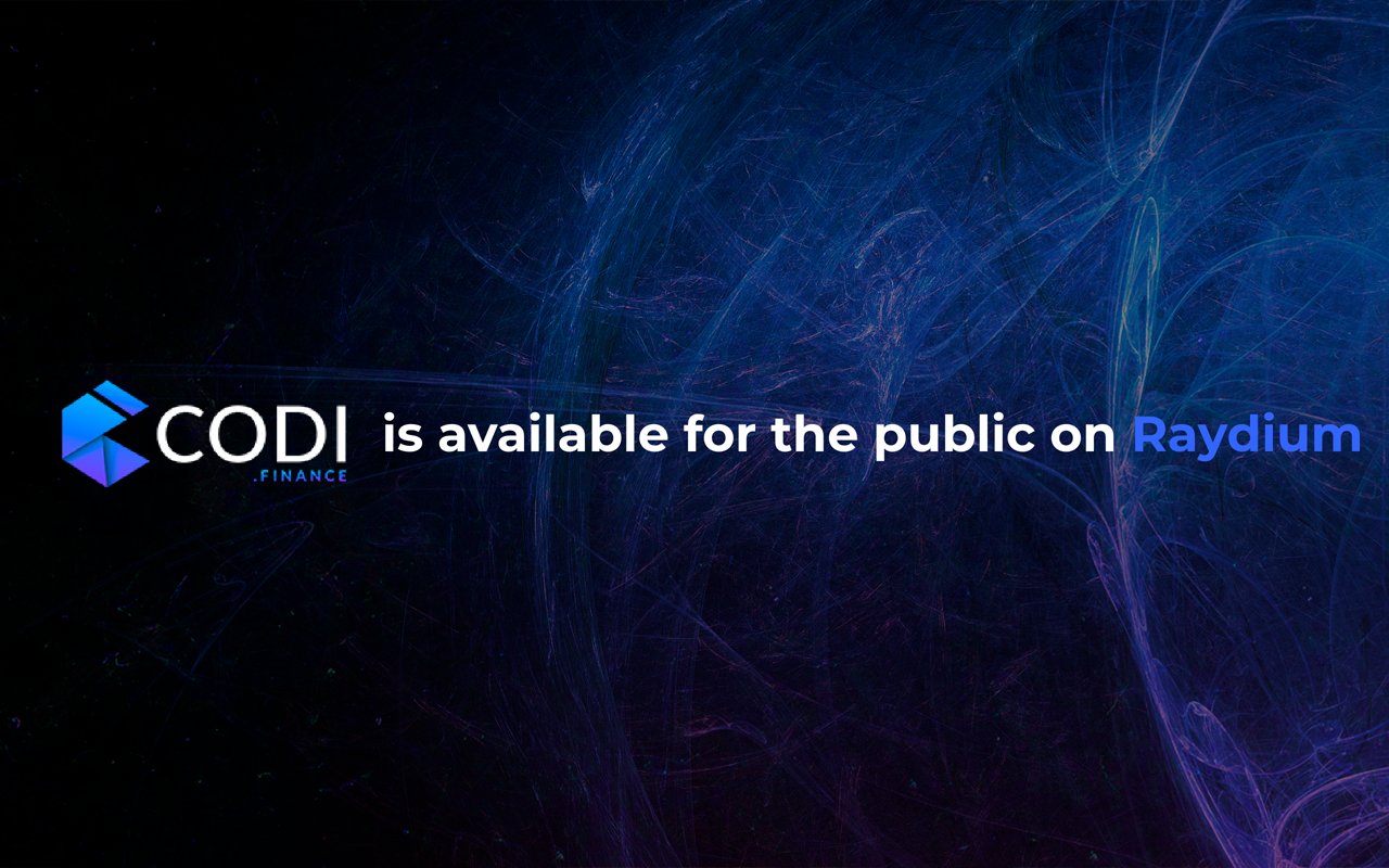 Breakthrough Of CODI Finance In The DeFI Space As It Announces Listing On Raydium