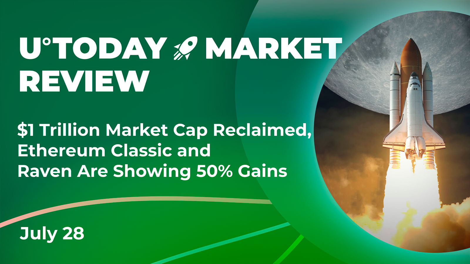 $1 Trillion Market Cap Reclaimed, Ethereum Classic and Raven Are Showing 50% Gains: Crypto Market Review, July 29