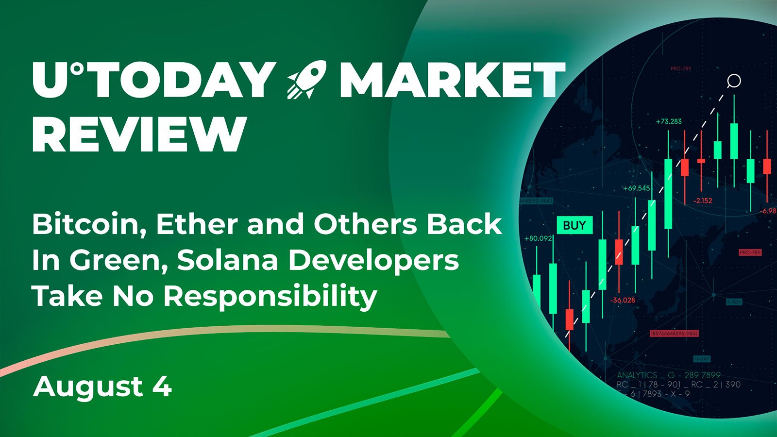 Bitcoin, Ether and Other Back In Green, Solana Developers Take No Responsibility: Crypto Market Review, August 4