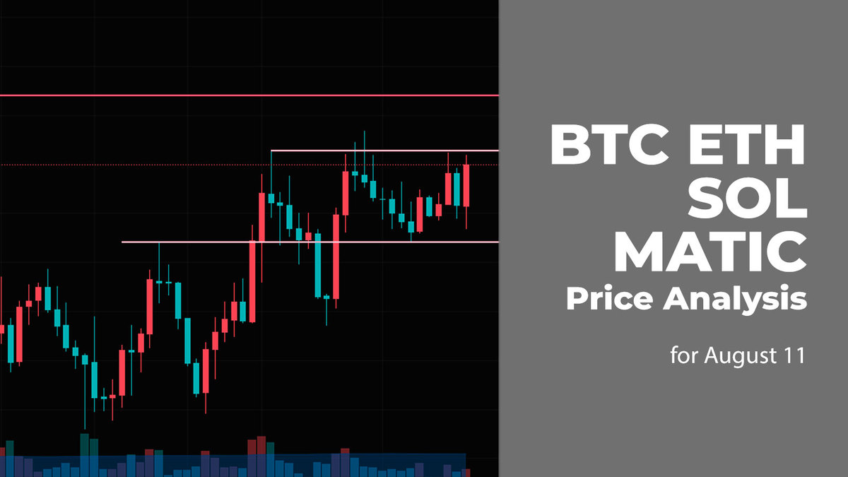 BTC, ETH, SOL, and MATIC Price Analysis for August 11