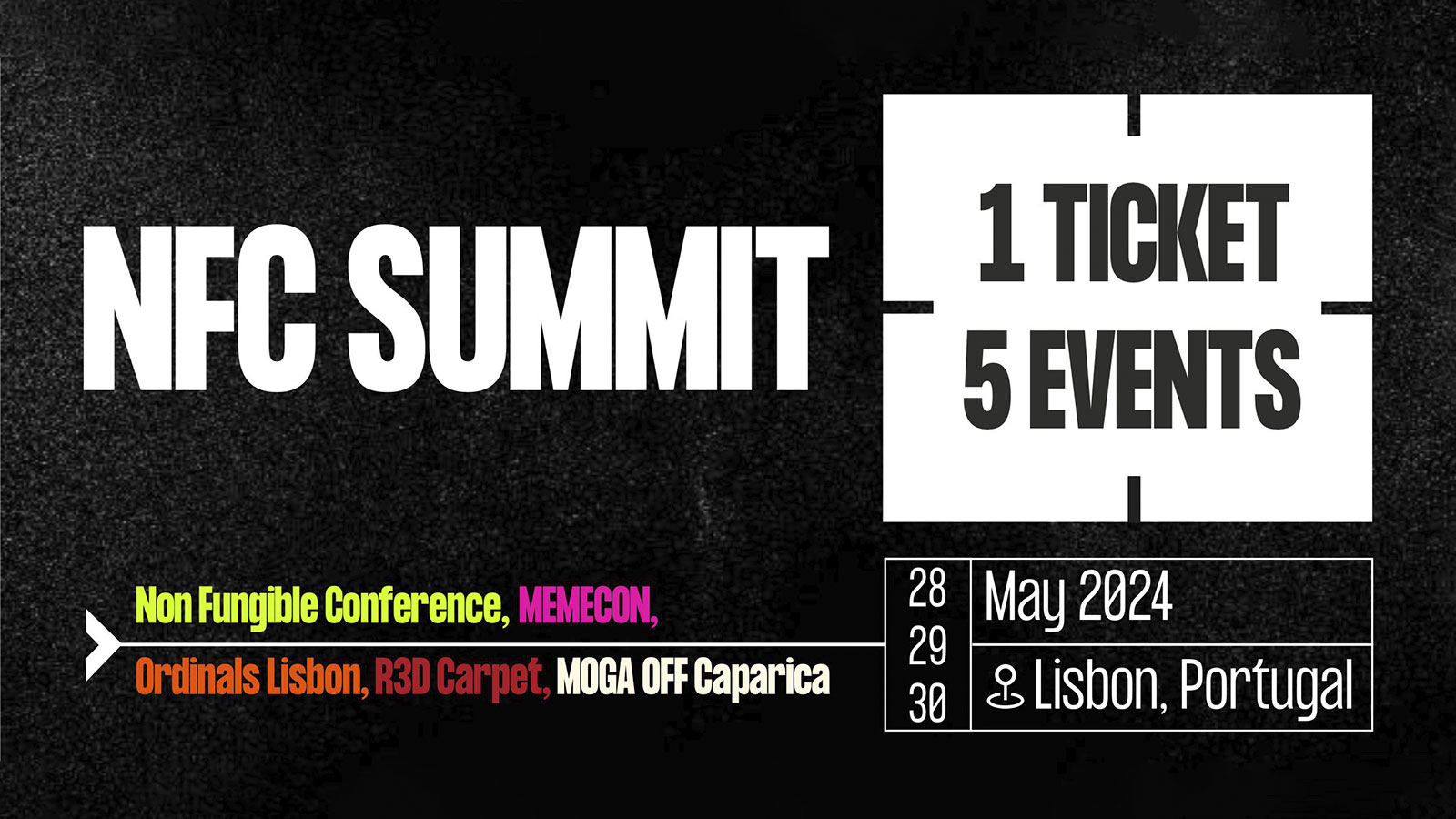 NFC 2024 in Lisbon, 28-30 May: One ticket, Five events, one super festival 