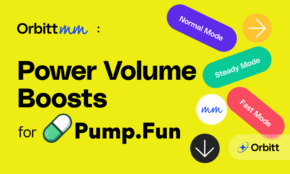 Orbitt MM to Power Volume Boosts on Pump.Fun for Solana Projects