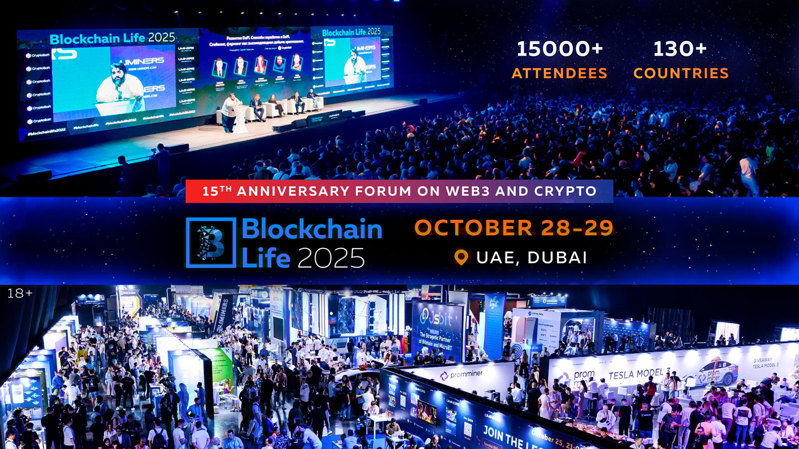 The 15th Anniversary Blockchain Life Forum gathers global crypto leaders in Dubai on October 28–29!