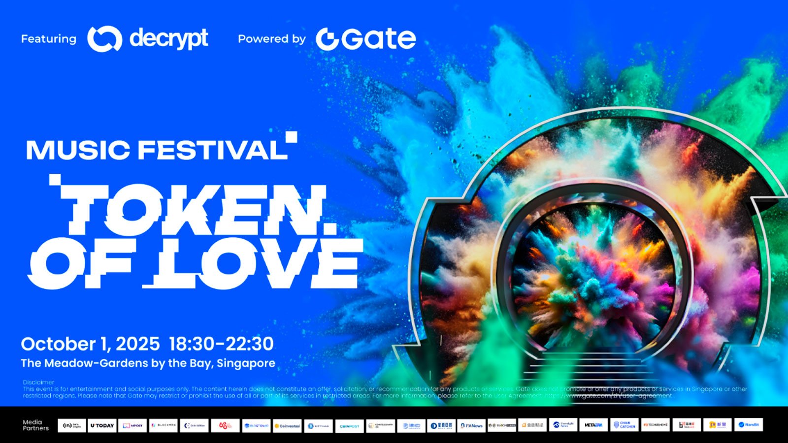 Gate Powers the Token of Love Music Festival, Featuring Decrypt, Co-Creating a New Ecosystem Where Web3 Meets Mainstream Culture