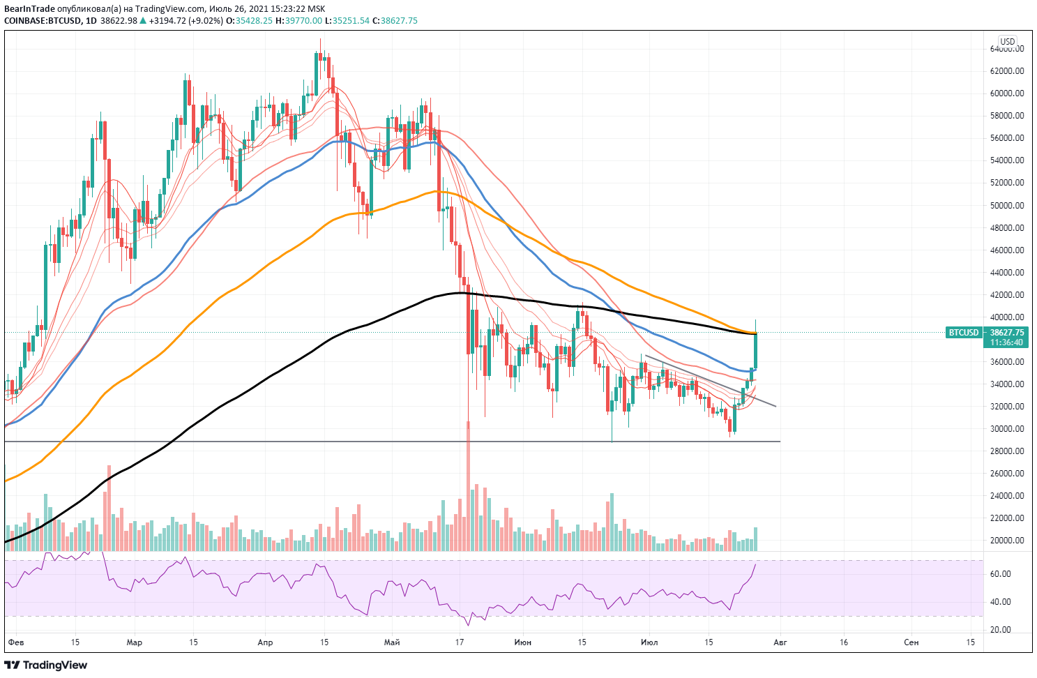 Trading View Bitcoin Daily Chart