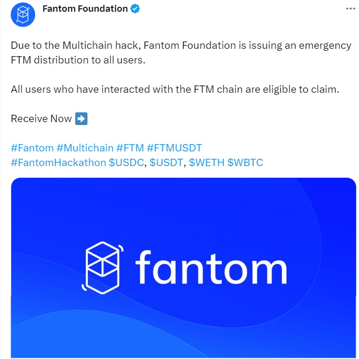 FTM fake airdrop launched by scammers
