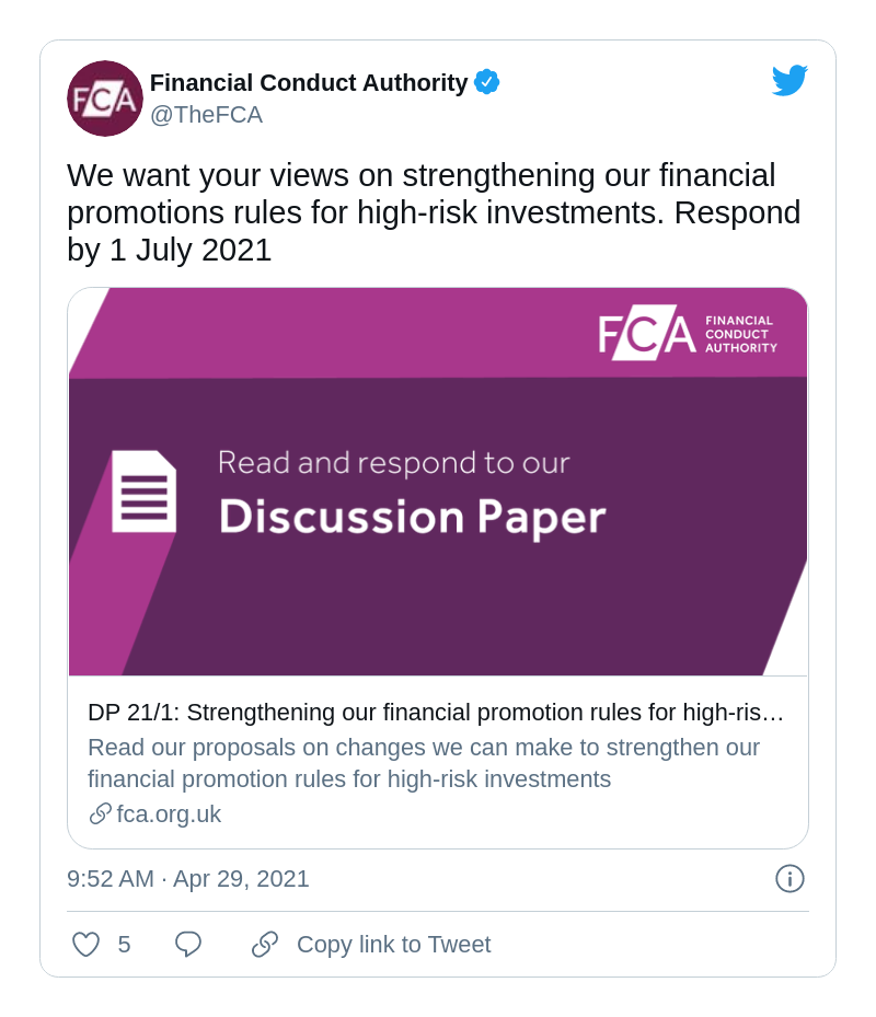 FCA releases discussion paper