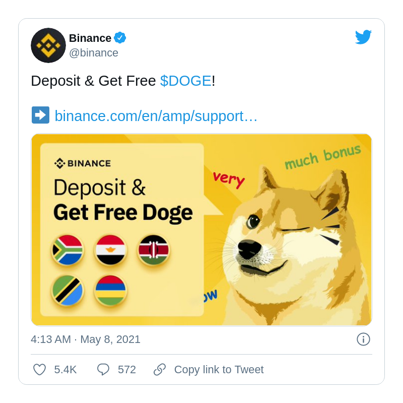 Binance launches unusual DOGE promotion