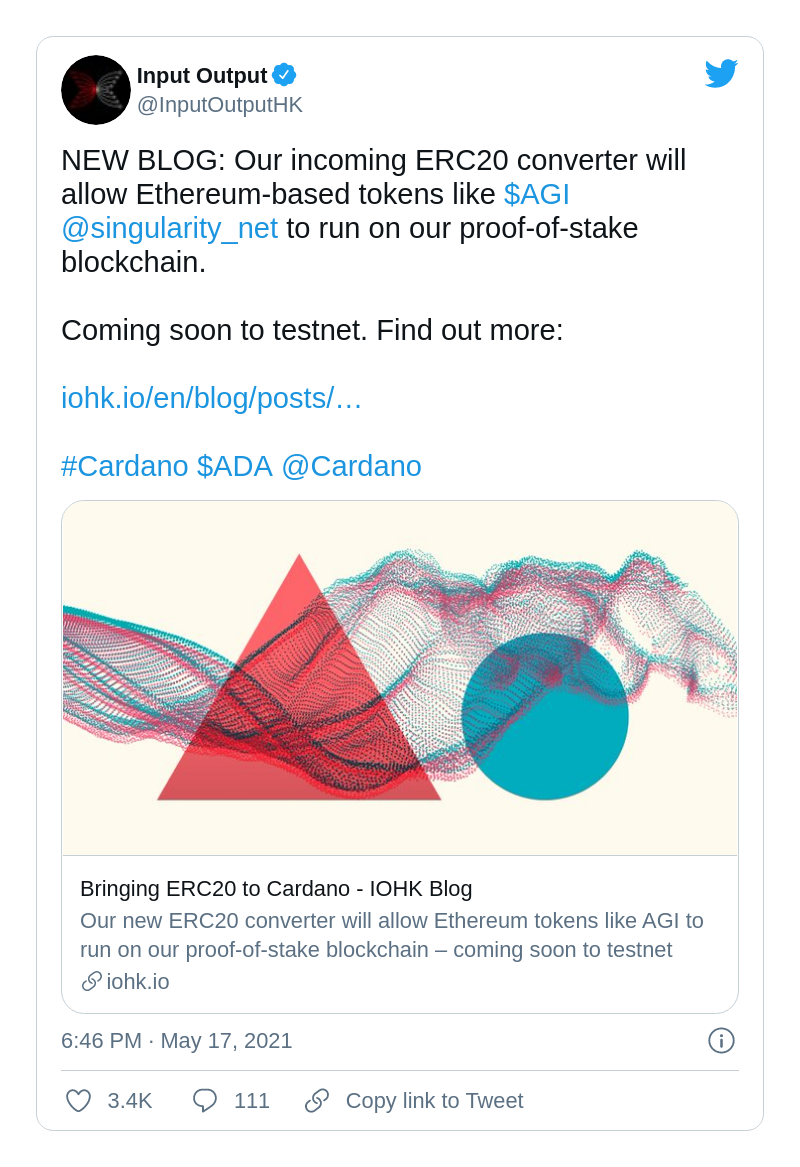 convert ethereum to cardano