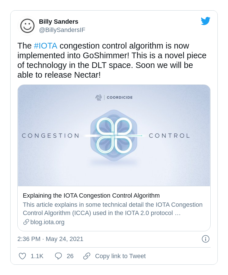 IOTA implements novel anti-congestion mechanism