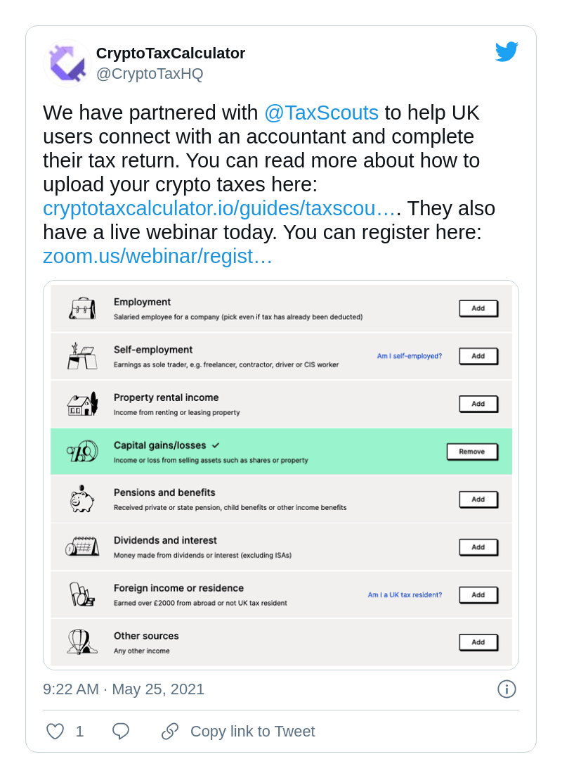 CryptoTaxCalculator Partners TaxScouts