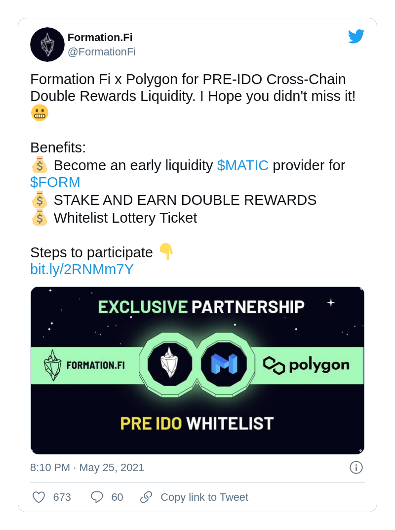 FormationFi partnered MATIC