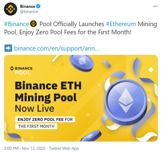 binance mining pool eth smart coinmarketcap