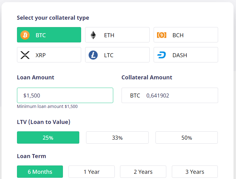 crypto lending calculator