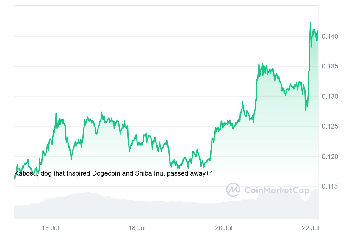 ¿Dogecoin (DOGE) en aumento? Todo lo que necesitas saber esta semana