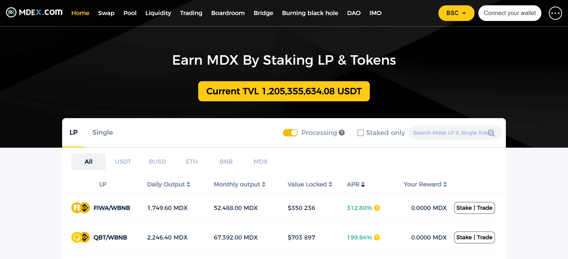 MDEX launched multiple liquidity programs 