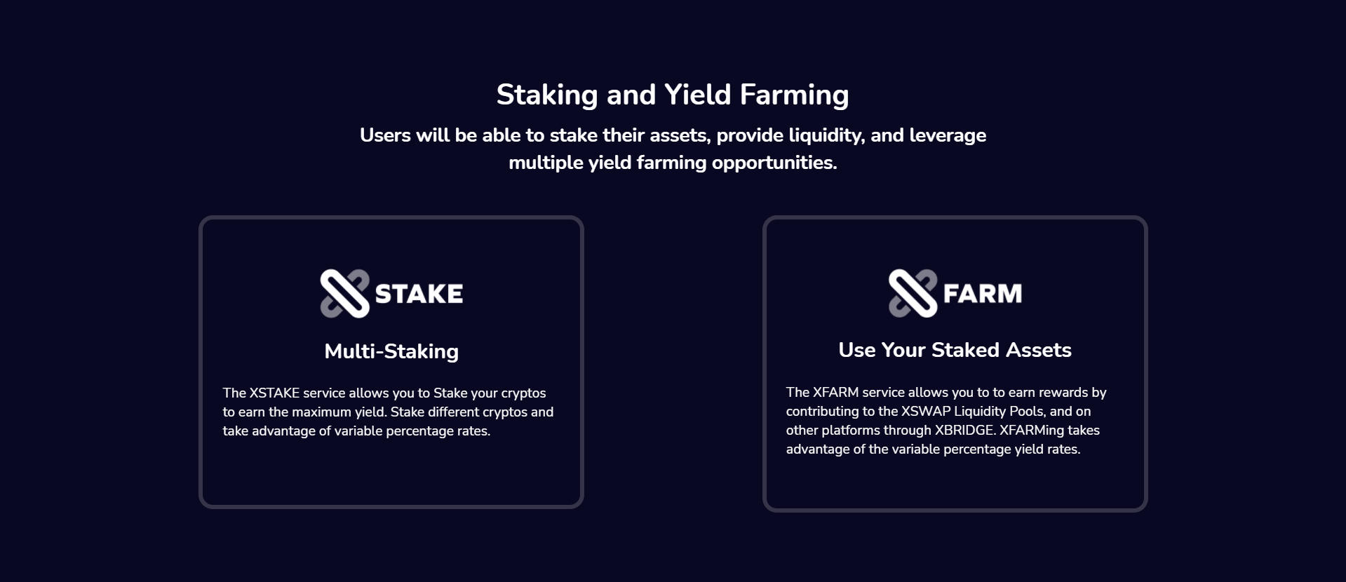 XSWAP introduces staking, farming modules
