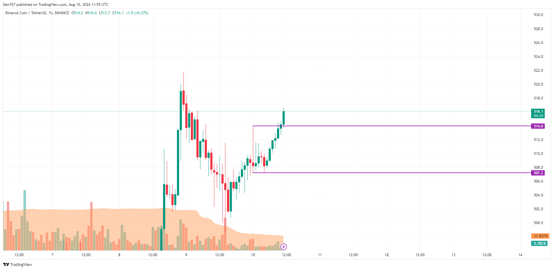 Predicción de Binance Coin (BNB) para el 10 de agosto