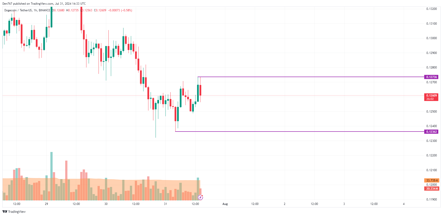 Прогноз DOGE на 31 июля