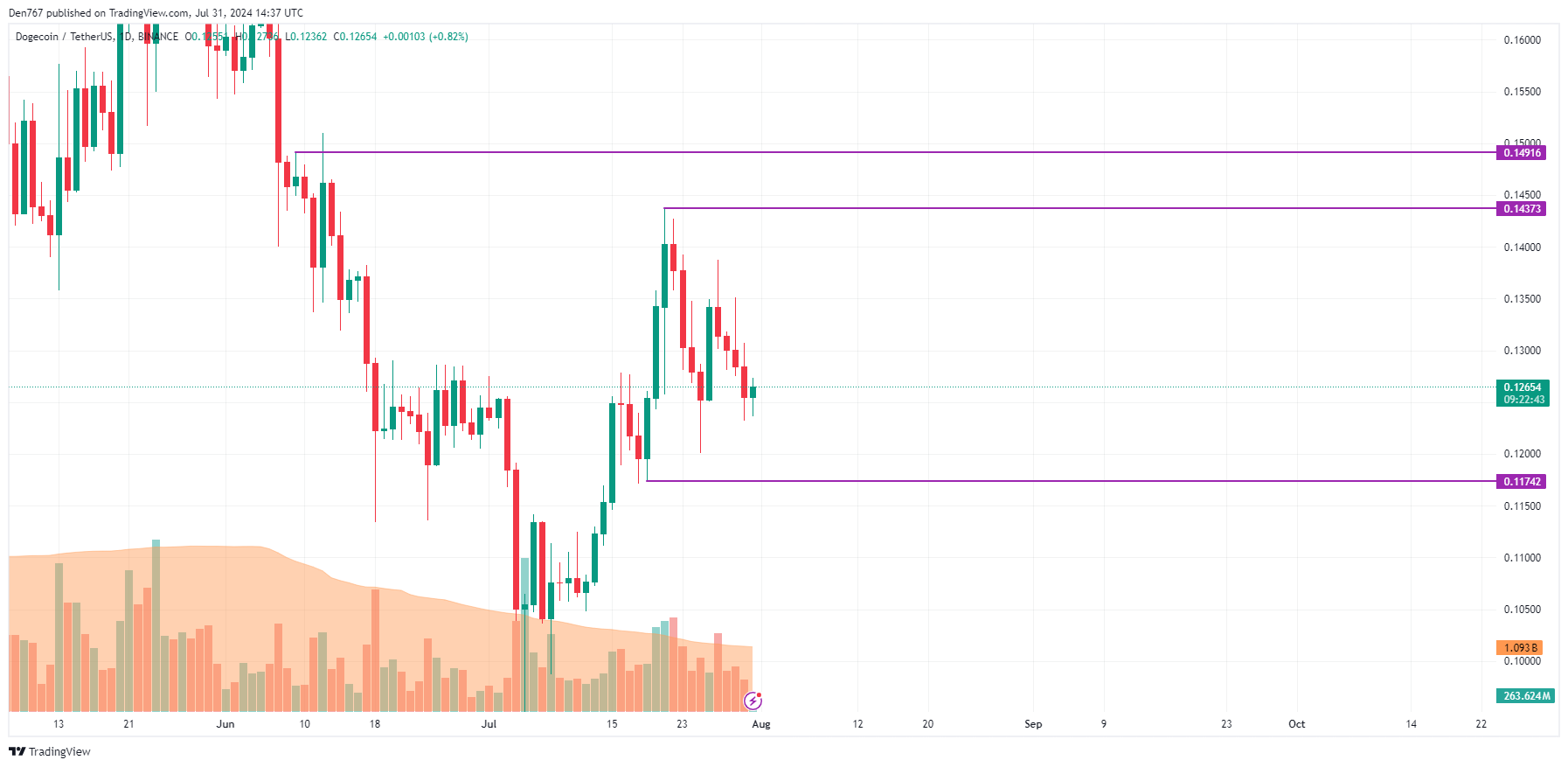 Прогноз DOGE на 31 июля