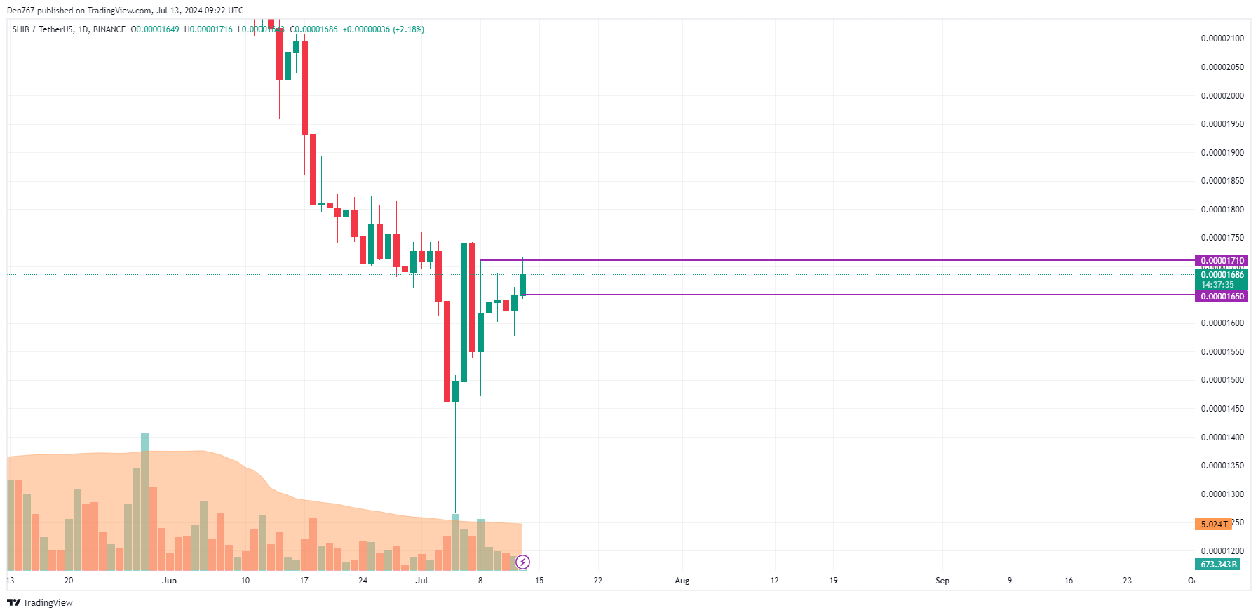 Predicción del precio de SHIB para el 13 de julio