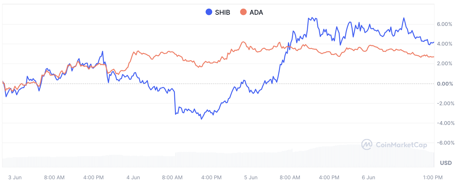 Shiba Inu (SHIB) and Cardano Explode With Whale Activity