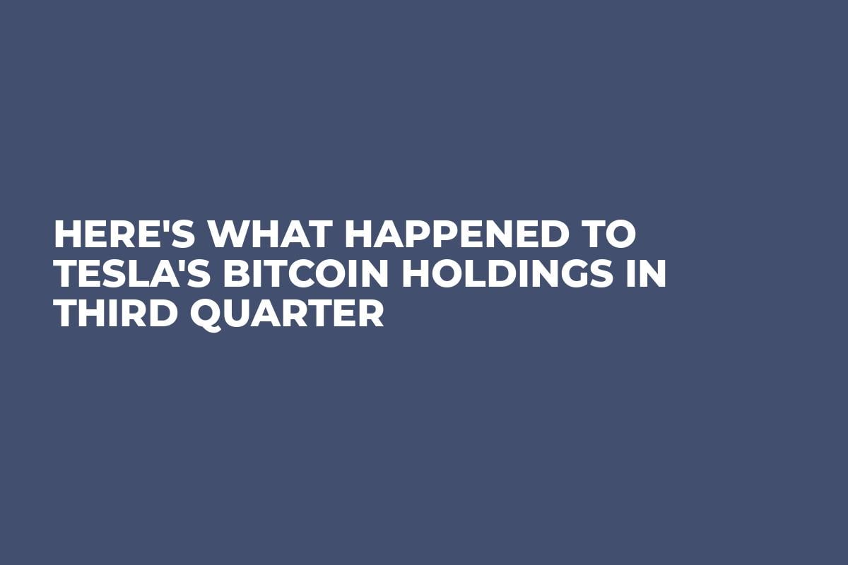 Here's What Happen to Tesla's Bitcoin Holdings in Third Quarter