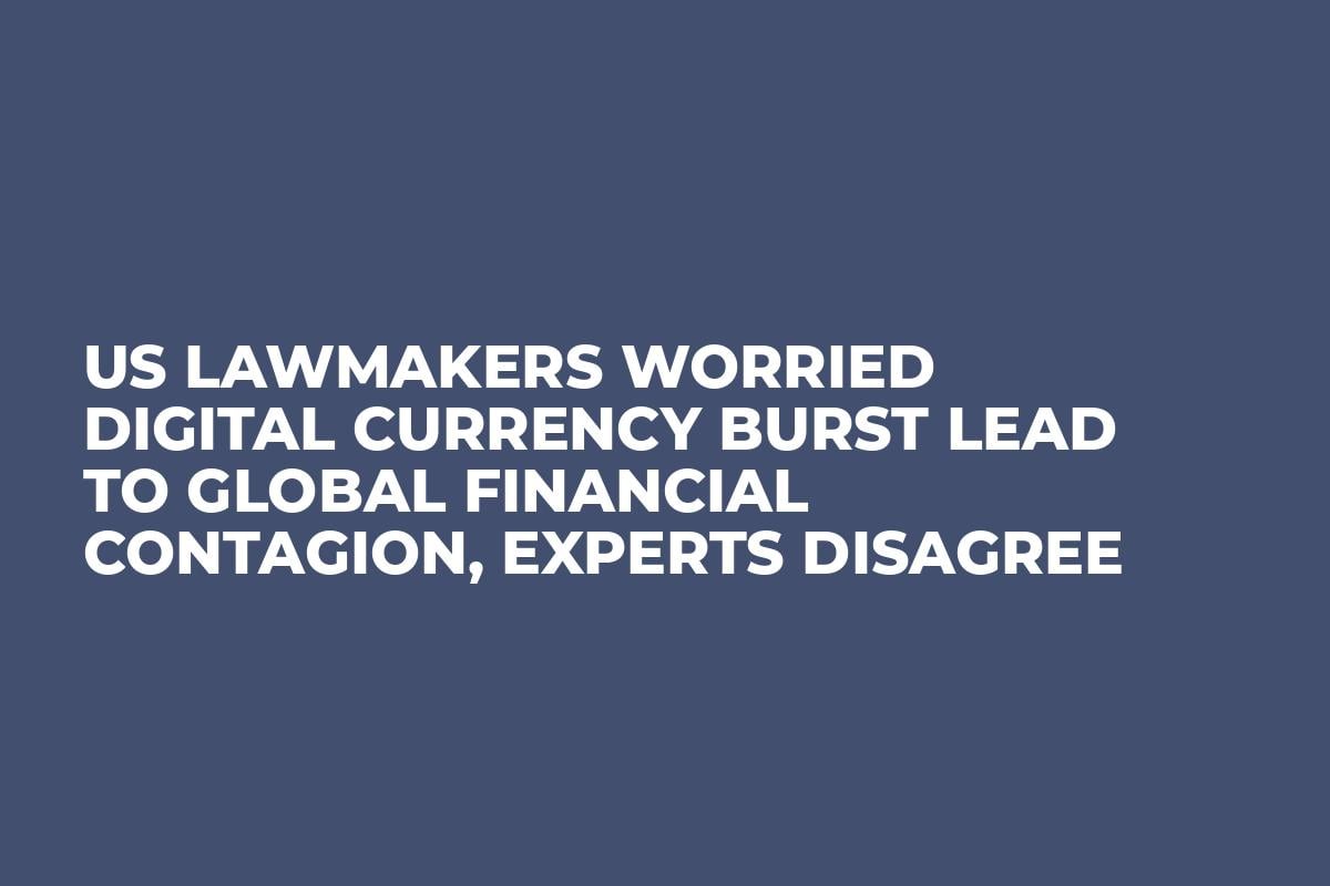 US Lawmakers Worried Digital Currency Burst Lead to Global Financial Contagion, Experts Disagree
