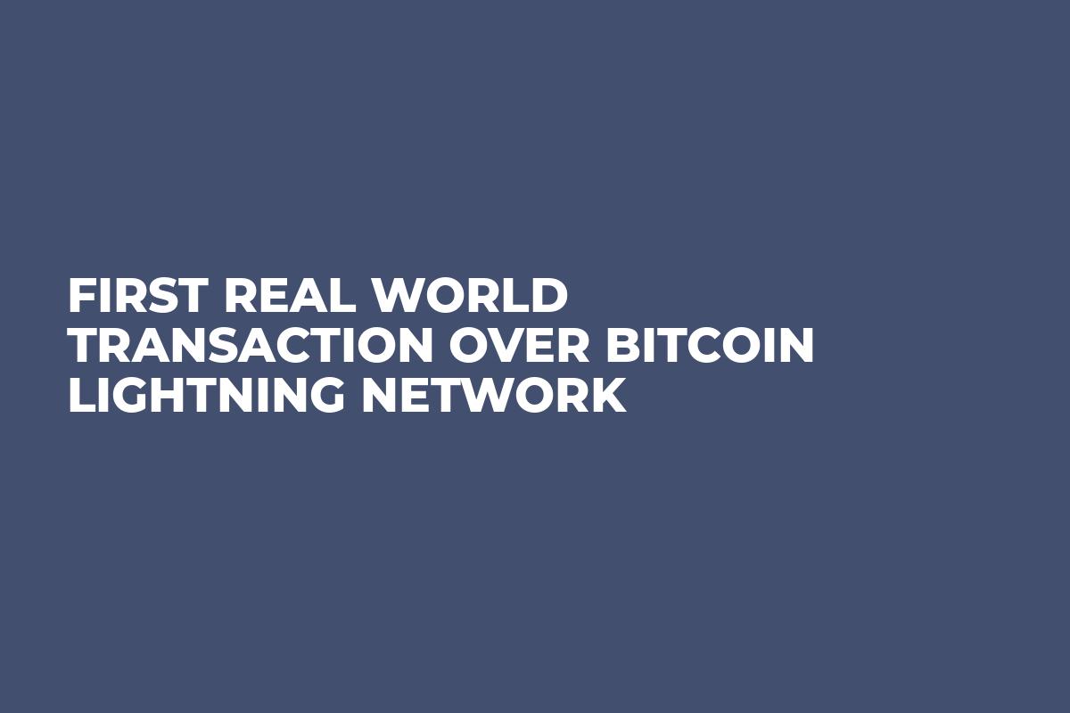 First Real World Transaction Over Bitcoin Lightning Network