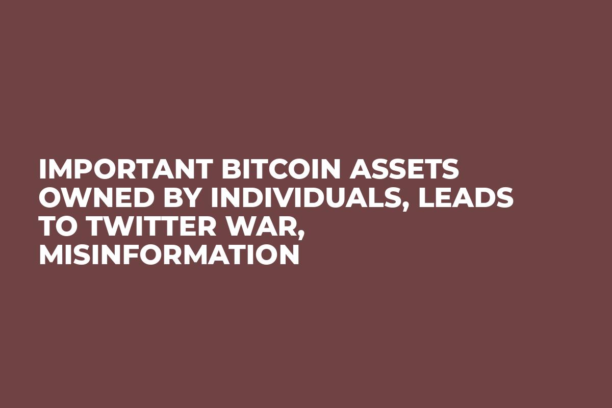 Important Bitcoin Assets Owned by Individuals, Leads to Twitter War, Misinformation
