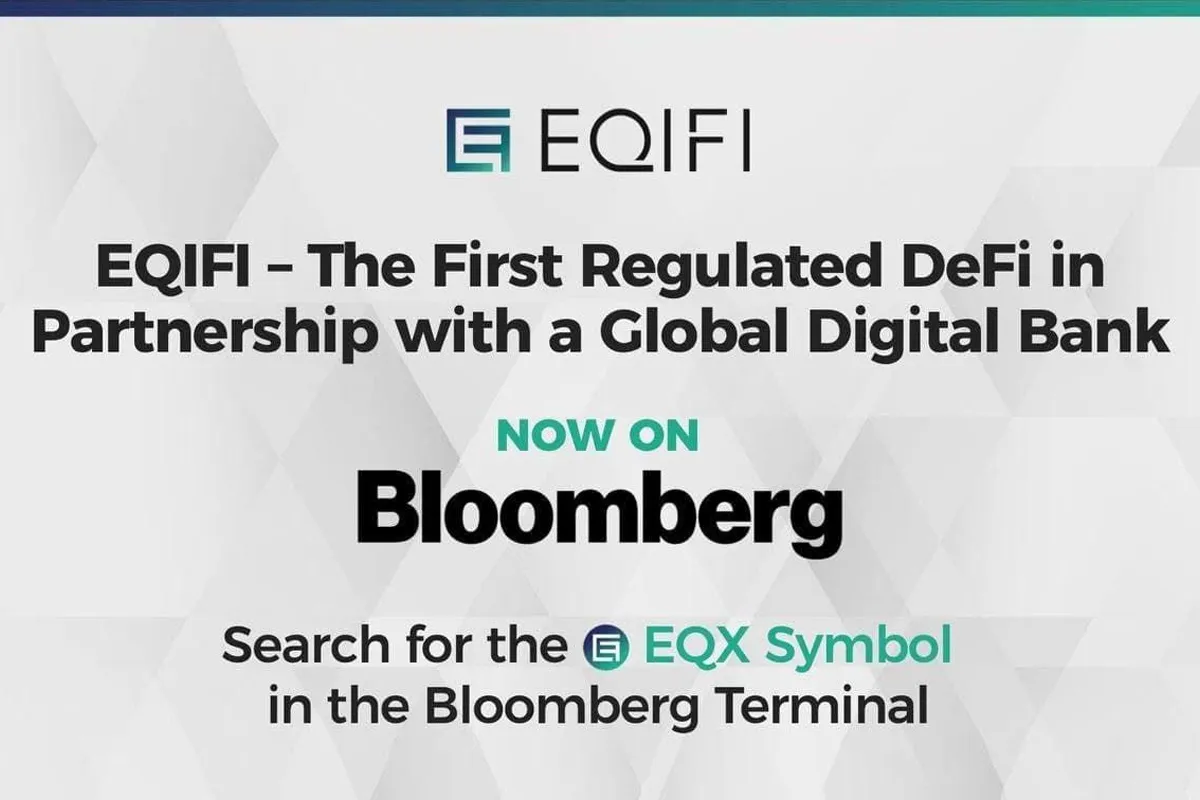 EQIFI, the First Decentralized Protocol in Partnership With a Global Bank Now Available on the Bloomberg Terminal
