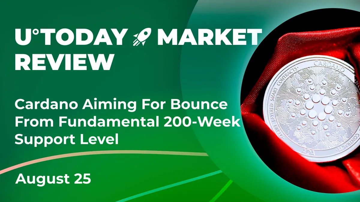 Cardano Aiming for Bounce from Fundamental 200-Week Support Level: Crypto Market Review, August 25