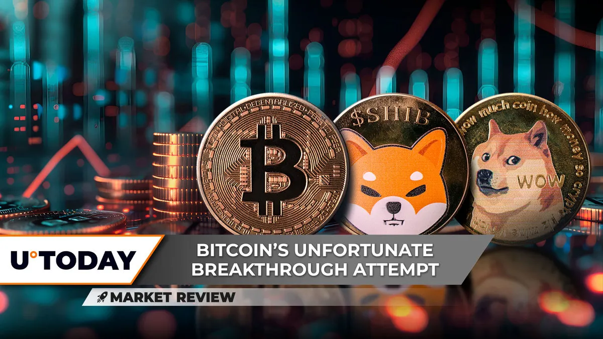 $70,000 Breakthrough Eludes Bitcoin, What's Next? Shiba Inu (SHIB) Escapes Downtrend, But Will Dogecoin (DOGE) Breakthrough?