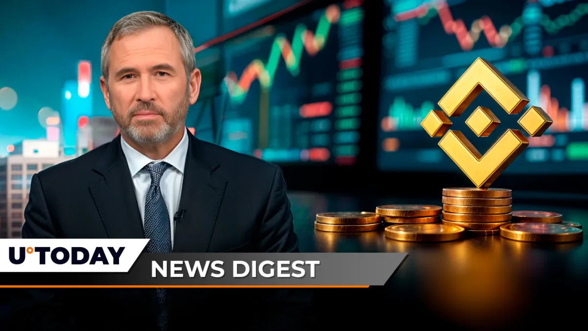 Ripple CEO Spotlights Surprising Crypto Data, Binance to Potentially Delist Multiple Crypto Assets, Fidelity's Solana ETF Filing Acknowledged by SEC: Crypto News Digest by U.Today