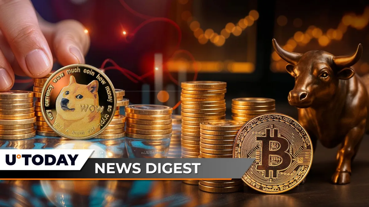 XRP Lands in Times Square, Bitcoin Bull Dalio Sees Dollar Crisis Ahead, 617% for Dogecoin in Liquidation Imbalance — Crypto News Digest