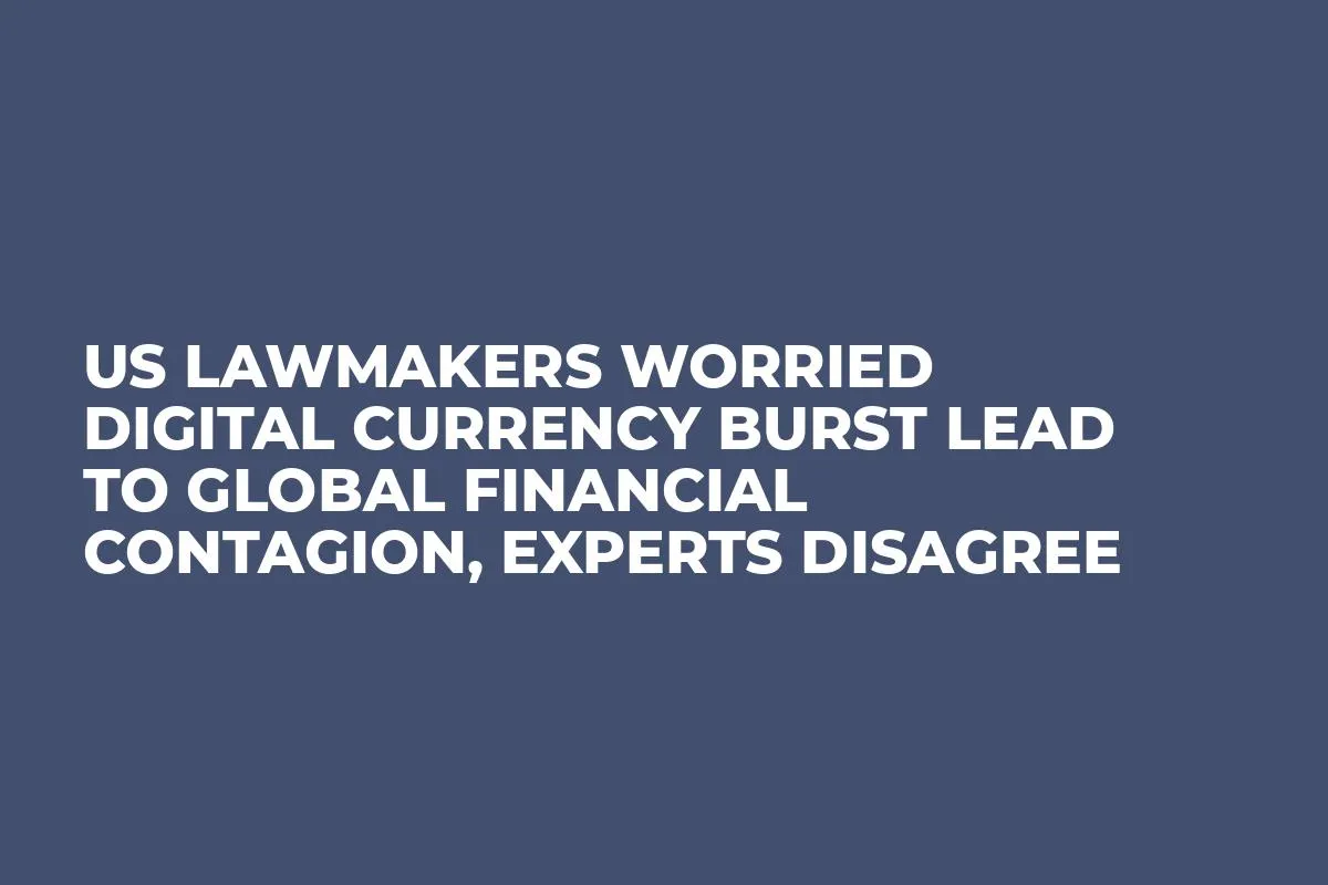 US Lawmakers Worried Digital Currency Burst Lead to Global Financial Contagion, Experts Disagree