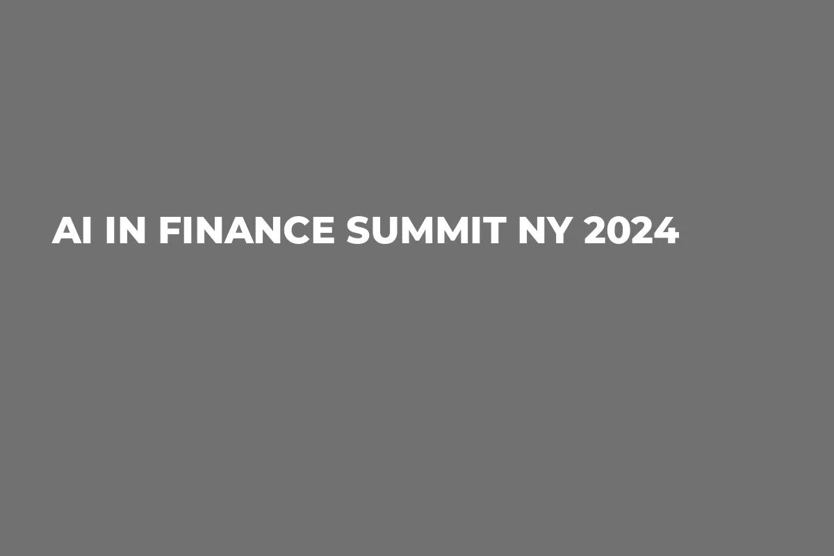 AI in Finance Summit NY 2024