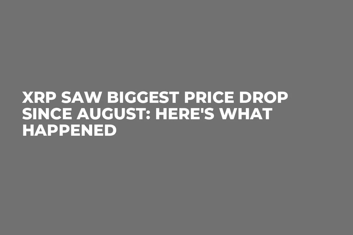 XRP Saw Biggest Price Drop Since August: Here's What Happened