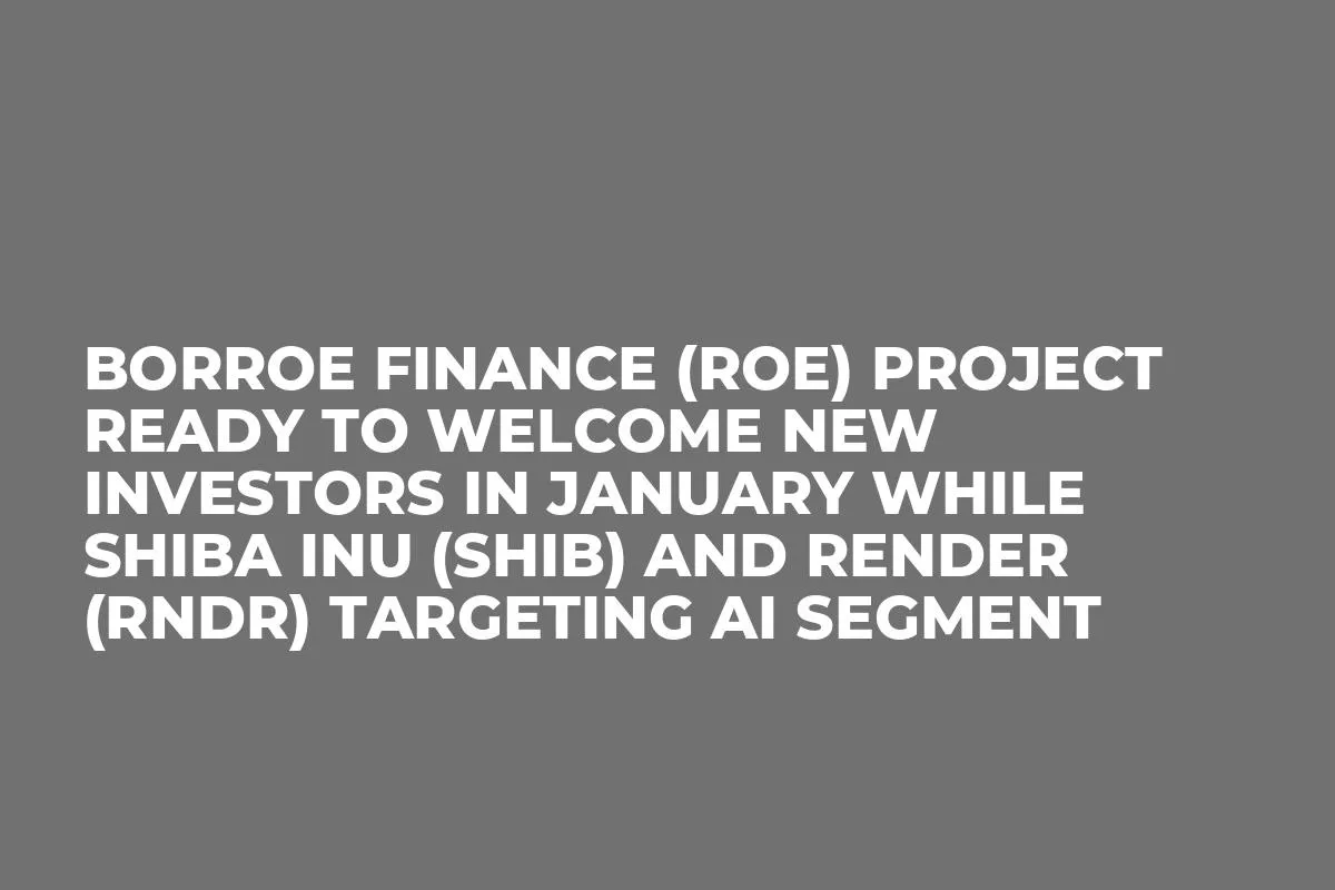 Borroe Finance (ROE) Project Ready to Welcome New Investors in January while Shiba Inu (SHIB) and Render (RNDR) Targeting AI Segment