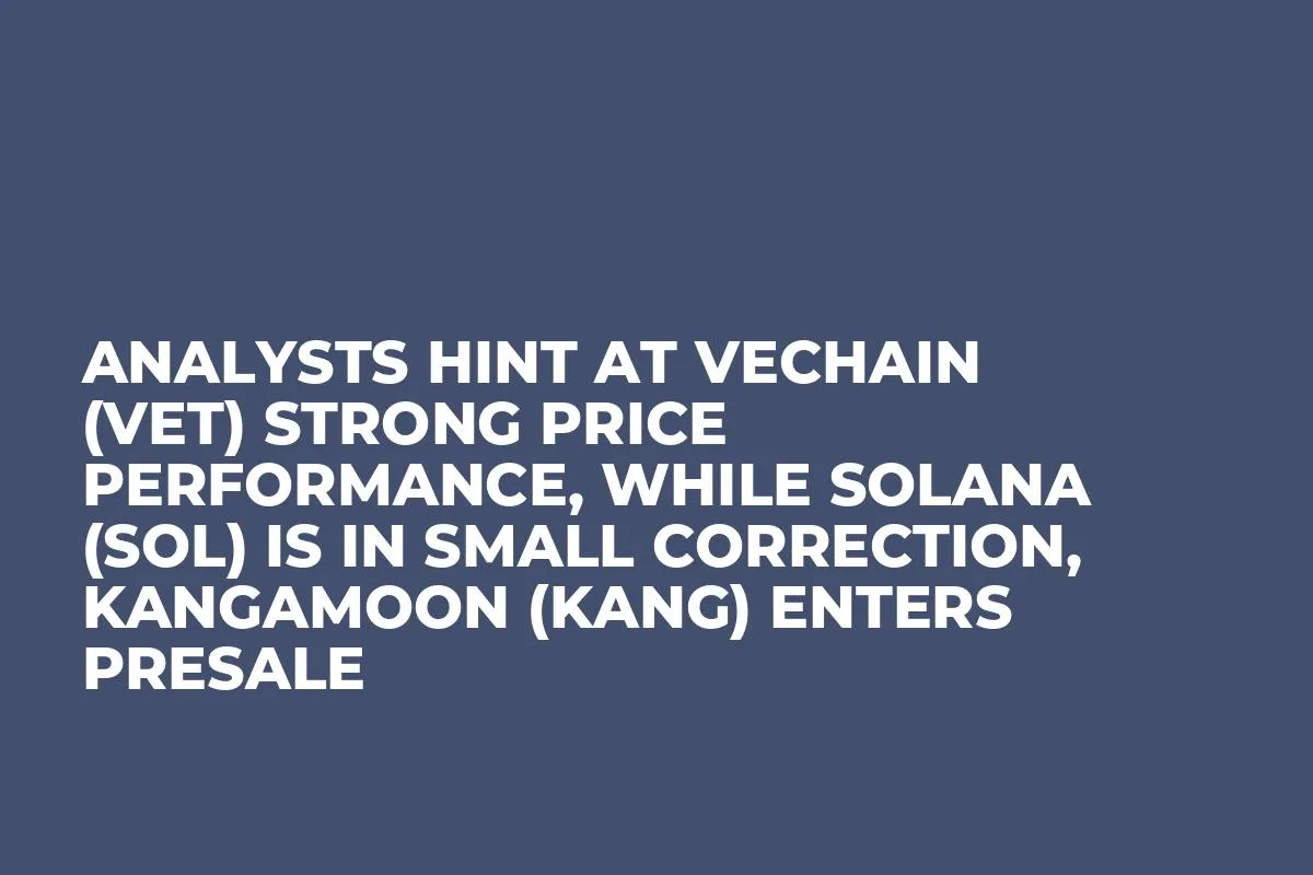 Analysts Hint at VeChain (VET) Strong Price Performance, While Solana (SOL) Is in Small Correction, KangaMoon (KANG) Enters Presale