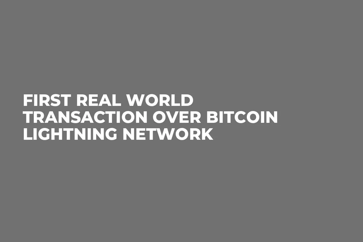 First Real World Transaction Over Bitcoin Lightning Network