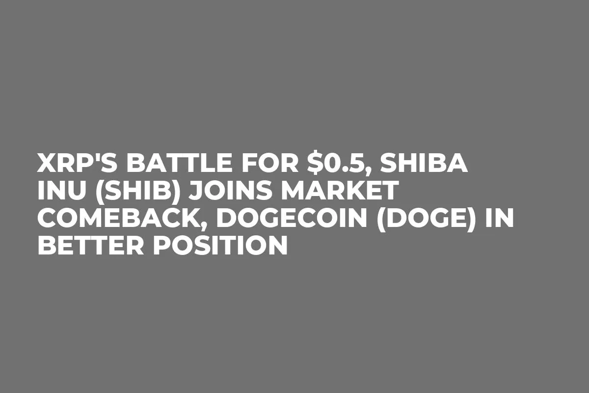 XRP's Battle for $0.5, Shiba Inu (SHIB) Joins Market Comeback, Dogecoin (DOGE) in Better Position
