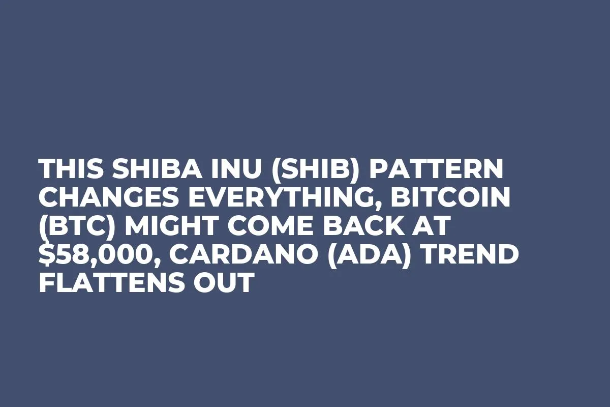 This Shiba Inu (SHIB) Pattern Changes Everything, Bitcoin (BTC) Might Come Back at $58,000, Cardano (ADA) Trend Flattens Out