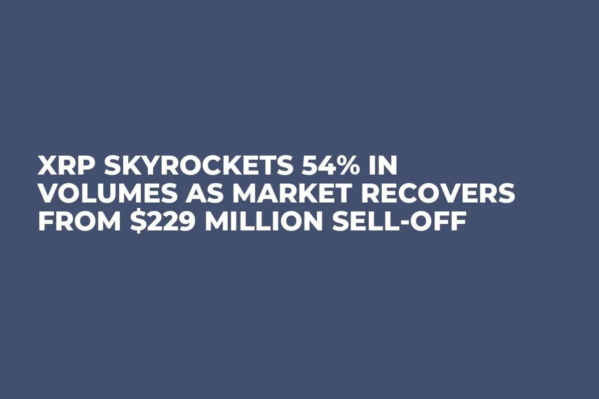 XRP Skyrockets 54% in Volumes as Market Recovers From $229 Million Sell-Off